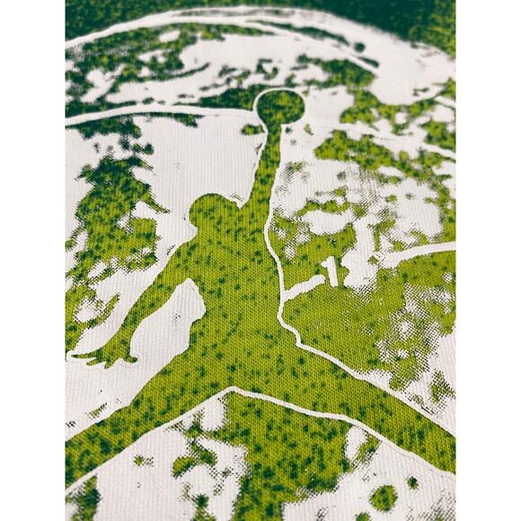 Jumpman Jordan Graphic Tee Size Large Green/Yellow Tie-Dye Short Sleeve - Picture 9 of 11